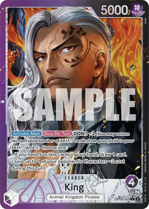 King Alt Art OP08-057 One Piece card from Two Legends