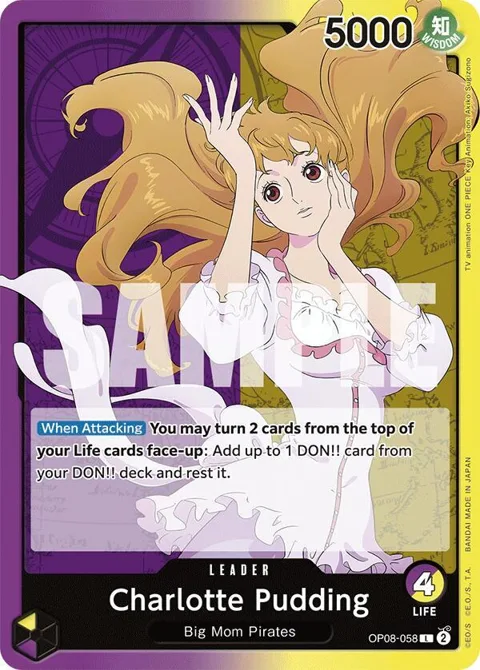 Charlotte Pudding OP08-058 One Piece card from Two Legends