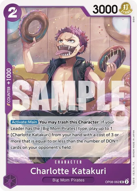 Charlotte Katakuri OP08-062 One Piece card from Two Legends