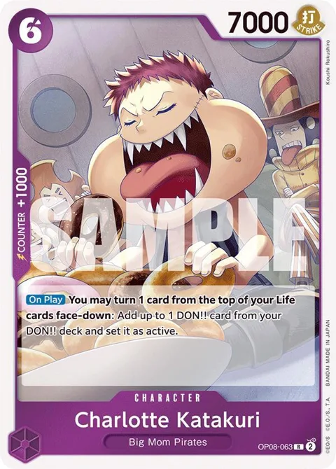 Charlotte Katakuri OP08-063 One Piece card from Two Legends