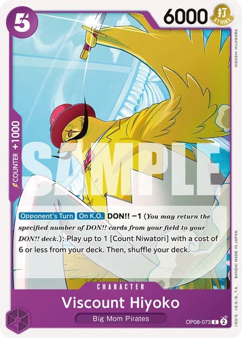 Viscount Hiyoko OP08-073 One Piece card from Two Legends