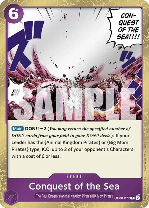 Conquest of the Sea OP08-077 One Piece card from Two Legends