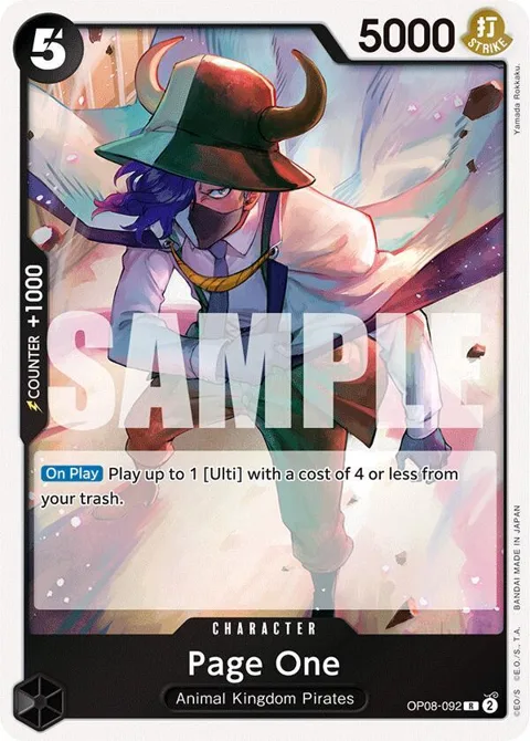 Page One OP08-092 One Piece card from Two Legends