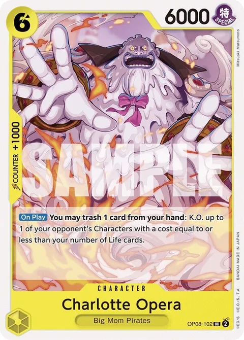 Charlotte Opera OP08-102 One Piece card from Two Legends