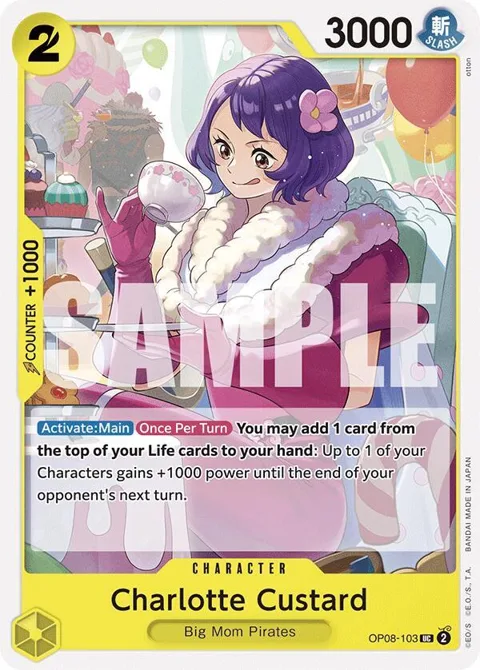 Charlotte Custard OP08-103 One Piece card from Two Legends