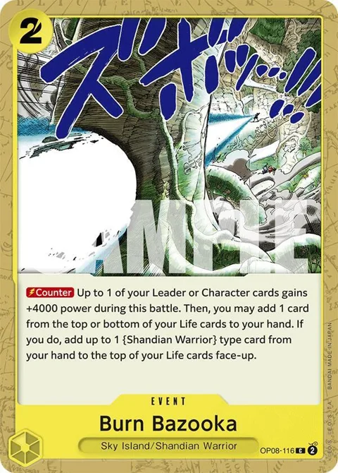 Burn Bazooka OP08-116 One Piece card from Two Legends