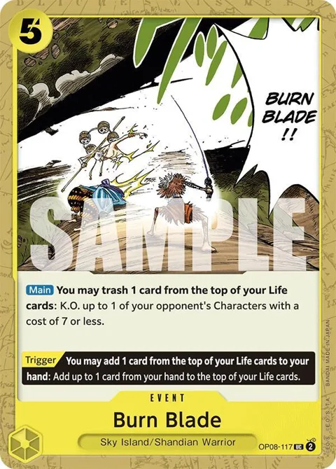 Burn Blade OP08-117 One Piece card from Two Legends
