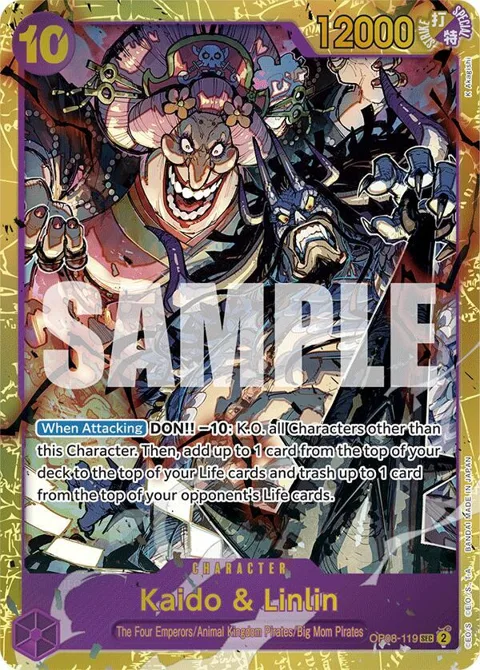 Kaido & Linlin OP08-119 One Piece card from Two Legends