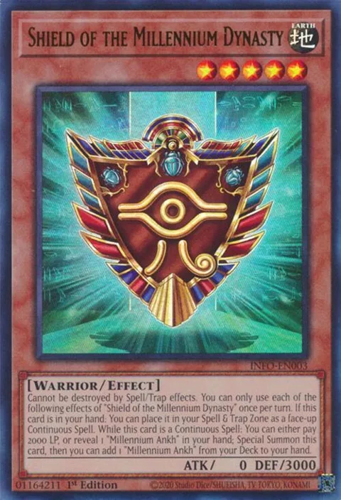 Shield of the Millennium Dynasty INFO-EN003 Yu-Gi-Oh card from The Infinite Forbidden
