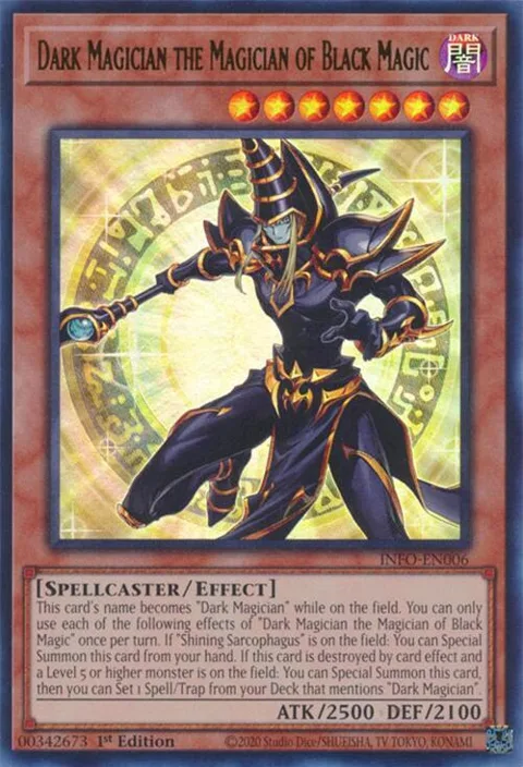 Dark Magician the Magician of Black Magic INFO-EN006 Yu-Gi-Oh card from The Infinite Forbidden