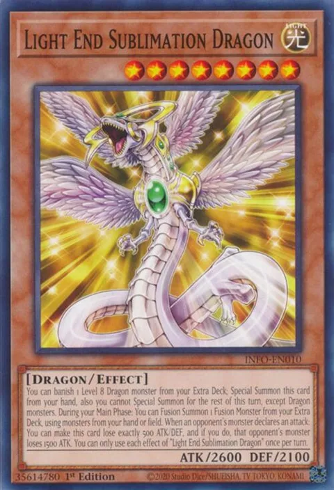 Light End Sublimation Dragon INFO-EN010 Yu-Gi-Oh card from The Infinite Forbidden
