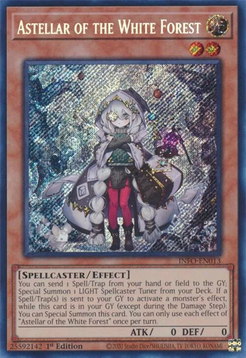 Astellar of the White Forest INFO-EN013 Yu-Gi-Oh card from The Infinite Forbidden