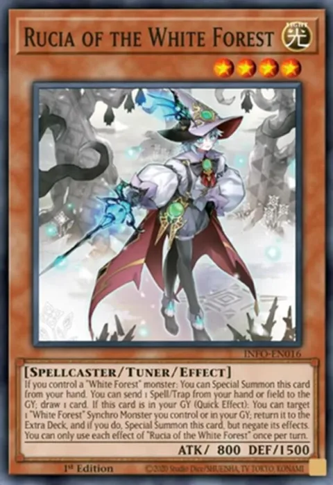 Rucia of the White Forest INFO-EN016 Yu-Gi-Oh card from The Infinite Forbidden
