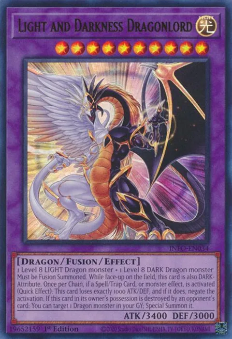 Light and Darkness Dragonlord INFO-EN034 Yu-Gi-Oh card from The Infinite Forbidden