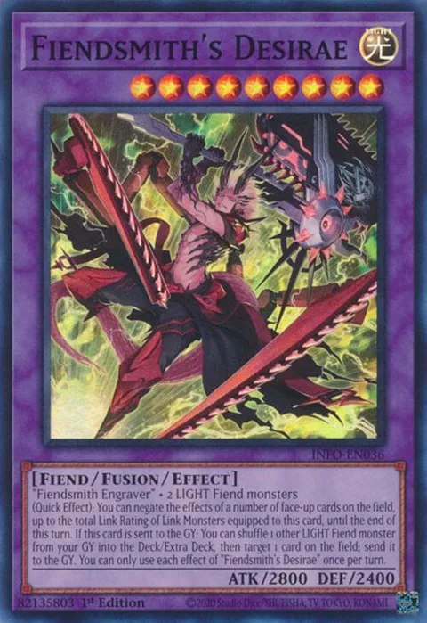 Fiendsmith's Desirae INFO-EN036 Yu-Gi-Oh card from The Infinite Forbidden