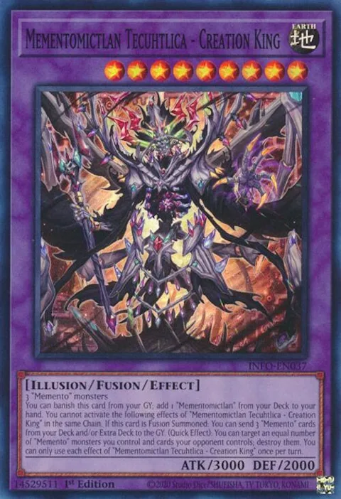 Mementomictlan Tecuhtlica - Creation King INFO-EN037 Yu-Gi-Oh card from The Infinite Forbidden