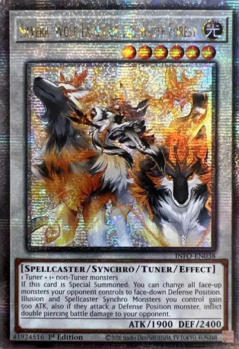 Silvera, Wolf Tamer of the White Forest Quarter Century Secret Rare INFO-EN038 Yu-Gi-Oh card from The Infinite Forbidden