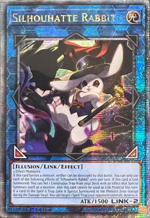 Silhouhatte Rabbit Quarter Century Secret Rare INFO-EN052 Yu-Gi-Oh card from The Infinite Forbidden