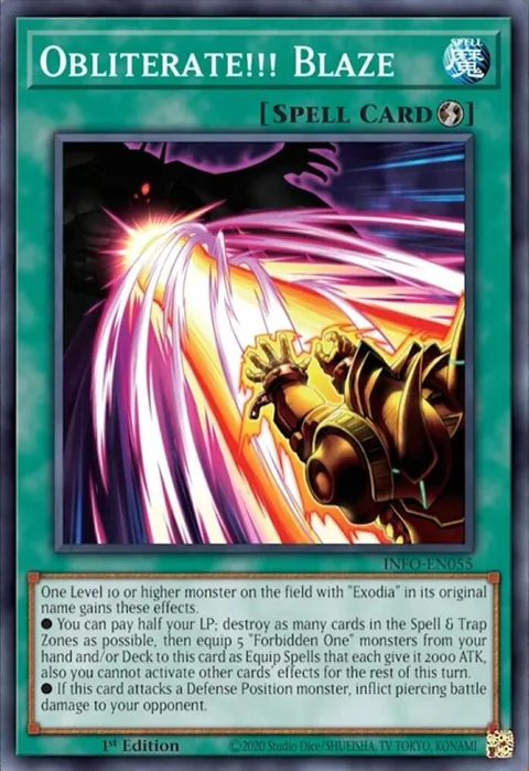 Obliterate!!! Blaze INFO-EN055 Yu-Gi-Oh card from The Infinite Forbidden