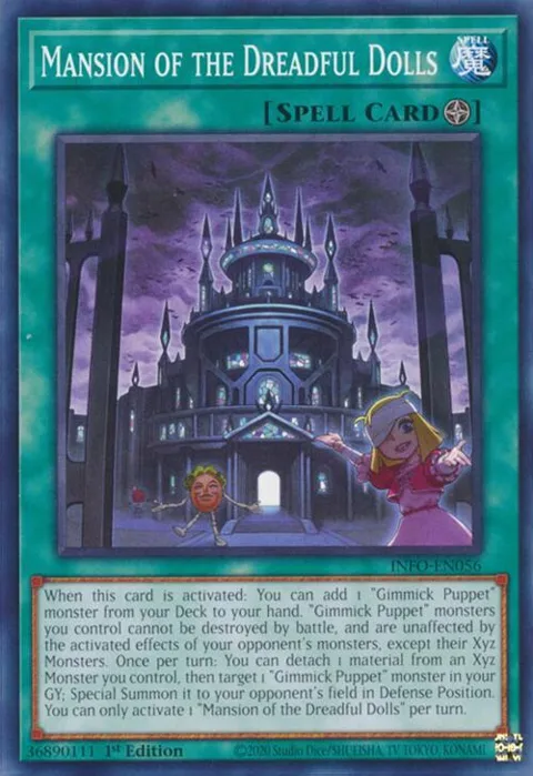 Mansion of the Dreadful Dolls INFO-EN056 Yu-Gi-Oh card from The Infinite Forbidden