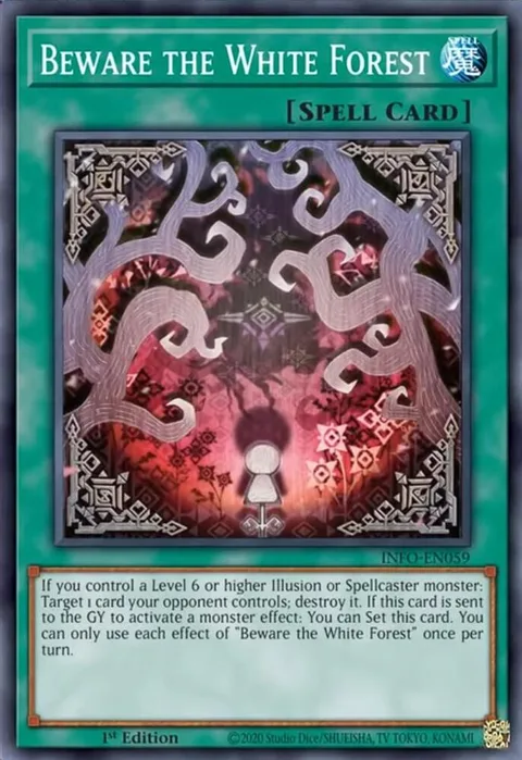 Beware the White Forest INFO-EN059 Yu-Gi-Oh card from The Infinite Forbidden