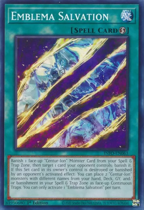 Emblema Salvation INFO-EN063 Yu-Gi-Oh card from The Infinite Forbidden