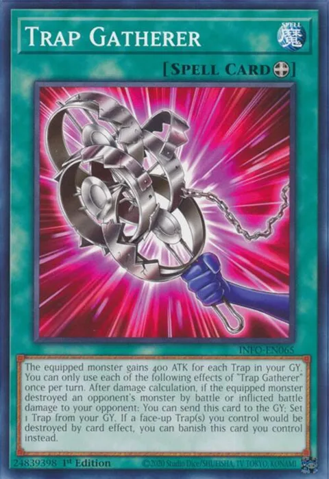 Trap Gatherer INFO-EN065 Yu-Gi-Oh card from The Infinite Forbidden