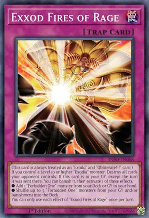 Exxod Fires of Rage INFO-EN068 Yu-Gi-Oh card from The Infinite Forbidden
