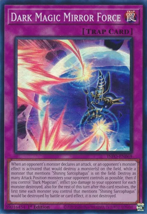 Dark Magic Mirror Force INFO-EN069 Yu-Gi-Oh card from The Infinite Forbidden