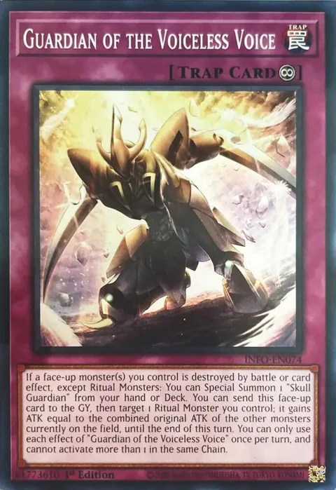Guardian of the Voiceless Voice INFO-EN074 Yu-Gi-Oh card from The Infinite Forbidden