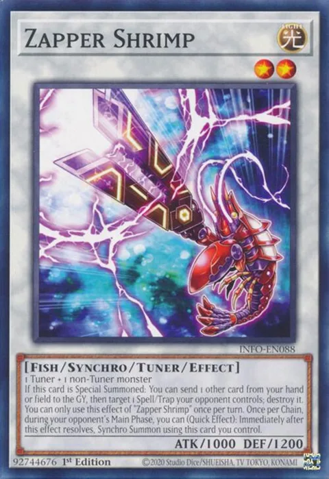 Zapper Shrimp INFO-EN088 Yu-Gi-Oh card from The Infinite Forbidden
