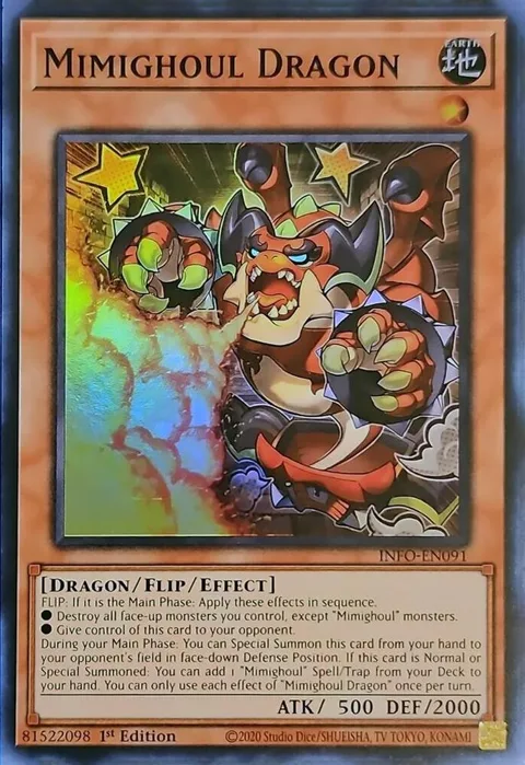 Mimighoul Dragon INFO-EN091 Yu-Gi-Oh card from The Infinite Forbidden