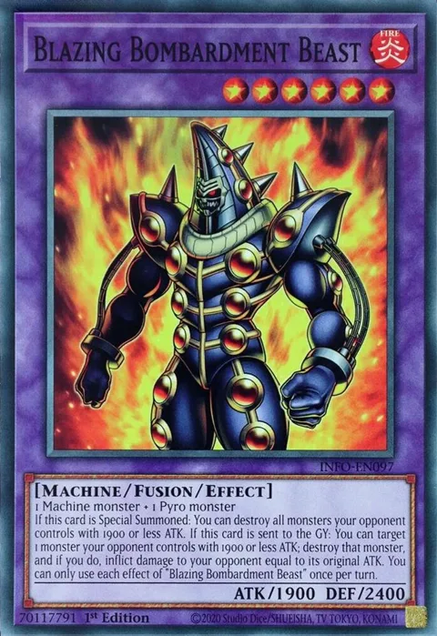 Blazing Bombardment Beast INFO-EN097 Yu-Gi-Oh card from The Infinite Forbidden