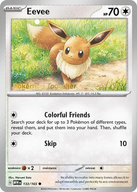 Eevee - 133/165 Pokemon Together #133/165 Pokémon card from Miscellaneous Cards & Products