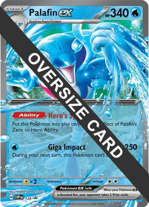 Palafin ex #126 Holofoil Pokémon card from Jumbo Cards