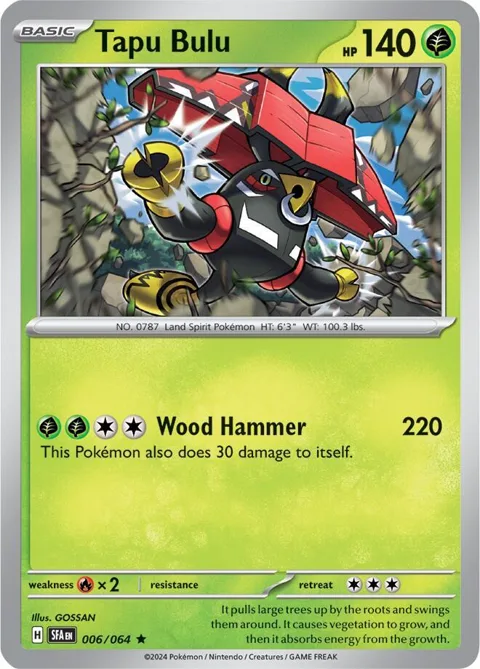 Tapu Bulu #006/064 Holofoil Pokémon card from Shrouded Fable