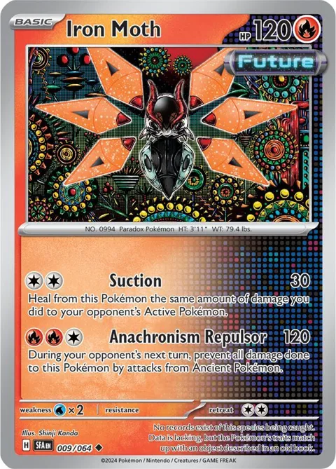 Iron Moth #009/064 Reverse Holofoil Pokémon card from Shrouded Fable