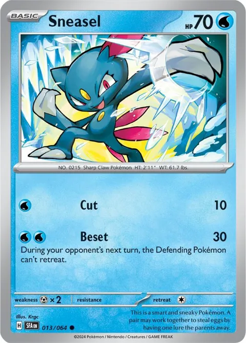 Sneasel #013/064 Pokémon card from Shrouded Fable