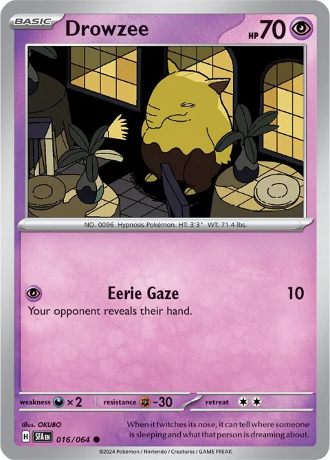 Drowzee #016/064 Pokémon card from Shrouded Fable