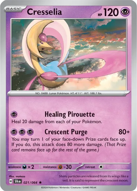 Cresselia #021/064 Reverse Holofoil Pokémon card from Shrouded Fable