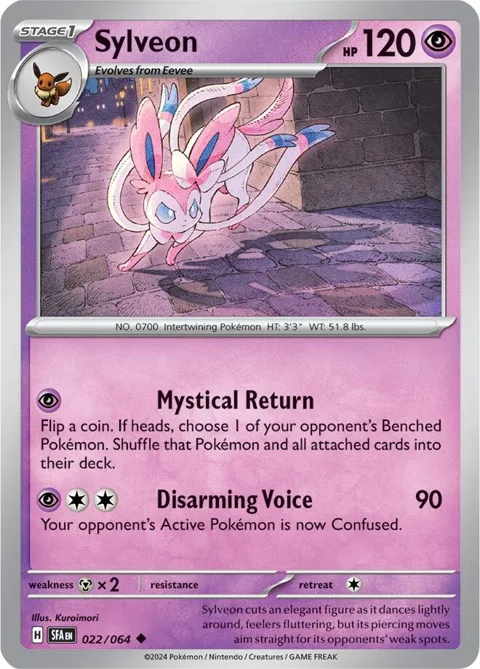 Sylveon #022/064 Pokémon card from Shrouded Fable