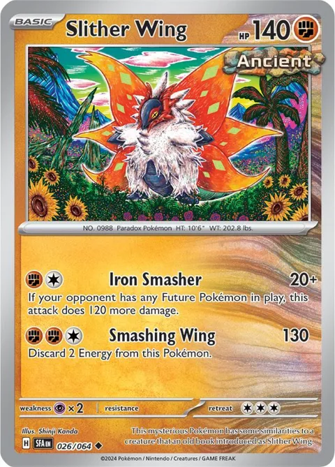 Slither Wing #026/064 Reverse Holofoil Pokémon card from Shrouded Fable