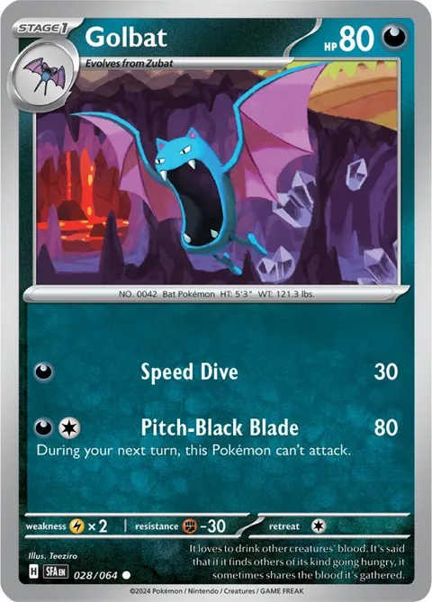 Golbat #028/064 Pokémon card from Shrouded Fable