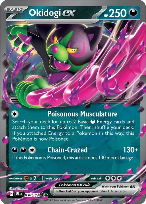 Okidogi ex #036/064 Holofoil Pokémon card from Shrouded Fable