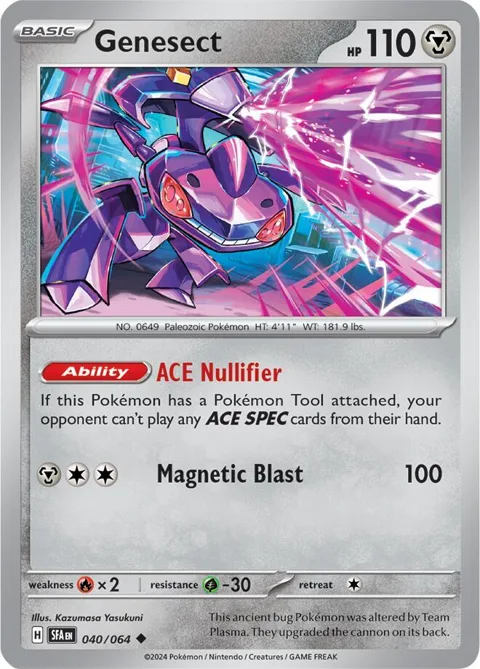 Genesect #040/064 Reverse Holofoil Pokémon card from Shrouded Fable