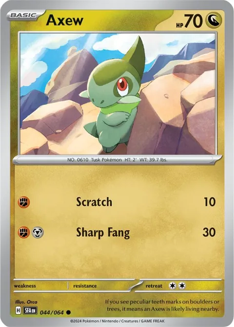 Axew #044/064 Pokémon card from Shrouded Fable
