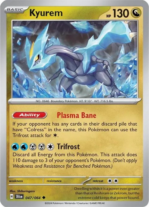 Kyurem #047/064 Reverse Holofoil Pokémon card from Shrouded Fable