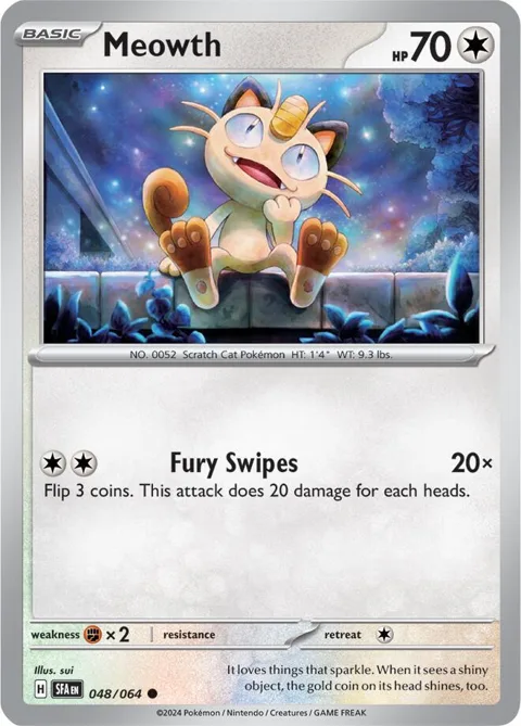 Meowth #048/064 Pokémon card from Shrouded Fable