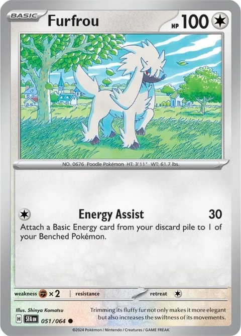 Furfrou #051/064 Pokémon card from Shrouded Fable