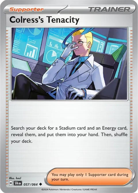 Colress's Tenacity #057/064 Reverse Holofoil Pokémon card from Shrouded Fable
